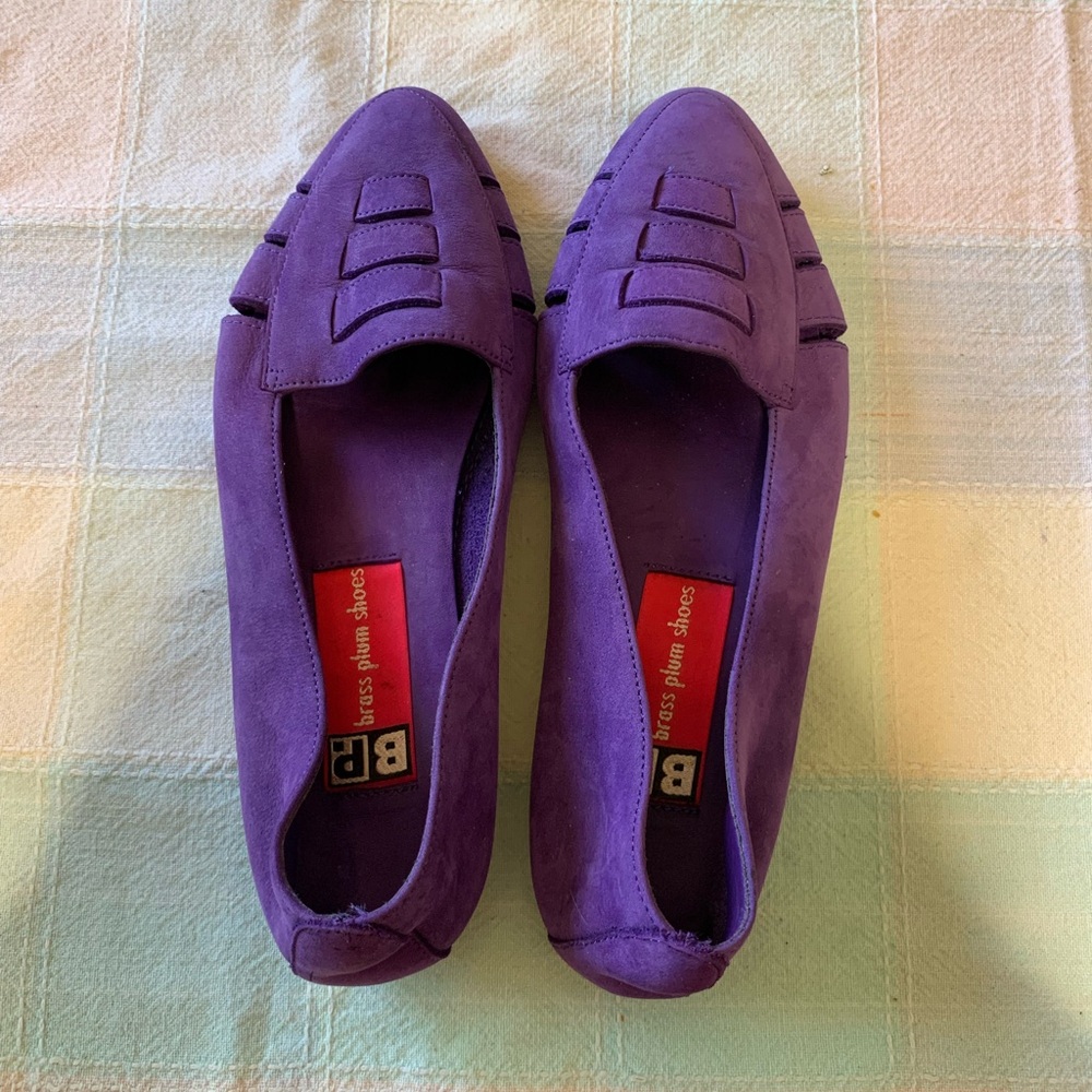 Banana Republic Purple Suede Loafers — Women's Purple Slip-On Flats